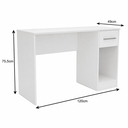 Ver imagem 4 de Escrivaninha Office 120cm com Gaveta e Espaço para Computador Branco - Mademóvel