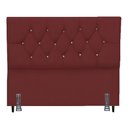 Ver imagem 1 de Cabeceira para Cama Box King 195 Cm Manuela com Frame Suede Bordo
