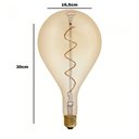 Ver imagem 2 de Lampada Glass Filament A165s Smoky 4w 2200k Hevvy