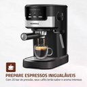 Ver imagem 3 de Cafeteira Espresso Mondial Dolce Crema 1200W 127V 1,2L Preto/Inox 20 Bar de Pressão