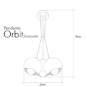 Ver imagem 4 de Lustre/pendente Em Aço Orbit Cromado 3xe27 Moderno - Startec