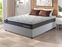 Ver imagem 1 de Conjunto Cama Box Casal c/ Molas Ensacadas Benton Branco 138x188x71