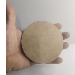 Kit com 100 Bolachas 10x10 Mdf Crú Círculos Sousplast Discos