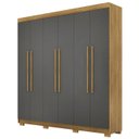 Ver imagem 1 de Guarda Roupa Casal 218cm 6 Portas Bolty Nature/alasca V02 - Mpozenato