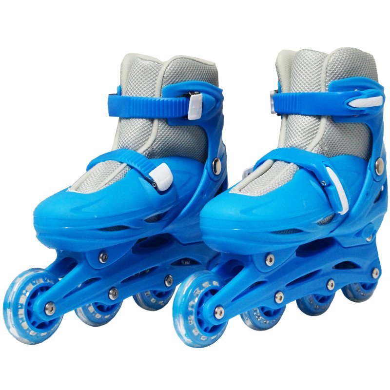 Patins Roller In Line 4 Rodas Em Linha Infantil Masculino Azul Importway BW-018-AZ - 29