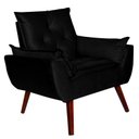Ver imagem 2 de Poltrona Decorativa Opala Suede Preto - Kasa Sofá