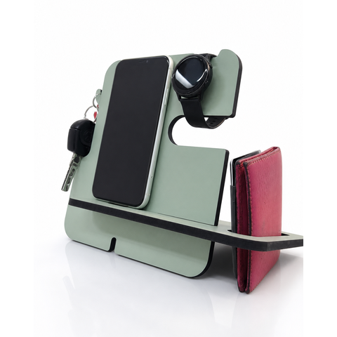 Organizador de Mesa Simples Dock Station MDF Verde