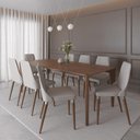 Ver imagem 2 de Mesa de Jantar Retangular em Mdf Harmony Canella 219cm
