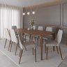 Mesa de Jantar Retangular em Mdf Harmony Canella 219cm - 2