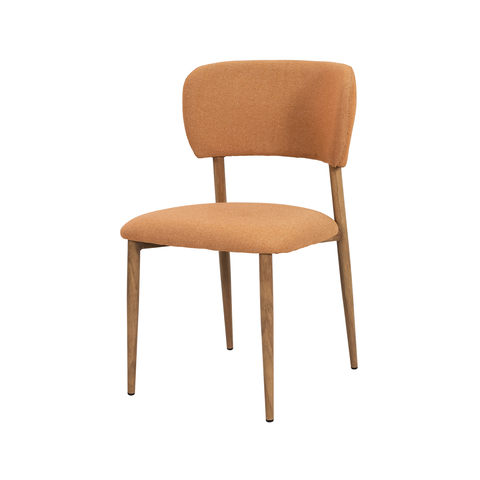 Cadeira de Jantar Alba Estofada Laranja Confort Waw Design