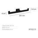 Ver imagem 3 de Papeleira Dupla Inox Preto Fosco - Kromus Rt0313b