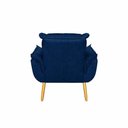 Ver imagem 5 de Kit 2 Poltronas Opala Decorativa Estofada Suede Confortável Azul Marinho 85cm 120kg