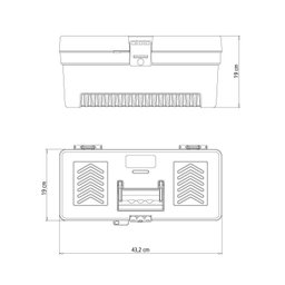 Caixa Plástica Para Ferramentas Tramontina 17" com bandeja removível 43804017 - 3