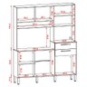 Armário de Cozinha Compacta 6 Portas 2 Gavetas Montesa - Freijó/supremo - 4