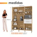 Ver imagem 4 de Armário de Cozinha Compacta 6 Portas 2 Gavetas Montesa - Freijó/Supremo
