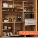 Ver imagem 6 de Armário de Cozinha Compacta 6 Portas 2 Gavetas Montesa - Freijó/Supremo