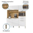 Ver imagem 6 de Armário de Cozinha Compacta 6 Portas 2 Gavetas Montesa - Freijó/supremo