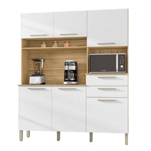 Armário de Cozinha Compacta 6 Portas 2 Gavetas Montesa - Freijó/supremo