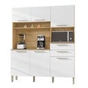 Ver imagem 1 de Armário de Cozinha Compacta 6 Portas 2 Gavetas Montesa - Freijó/supremo