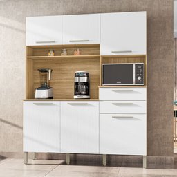 Armário de Cozinha Compacta 6 Portas 2 Gavetas Montesa - Freijó/supremo - 2