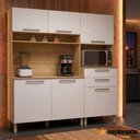 Ver imagem 3 de Armário de Cozinha Compacta 6 Portas 2 Gavetas Montesa - Freijó/Supremo