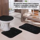 Ver imagem 2 de Kit 3 Peças Banheiro Tapete Classic Preto Black