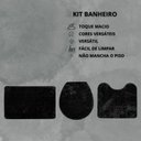 Ver imagem 3 de Kit 3 Peças Banheiro Tapete Classic Preto Black
