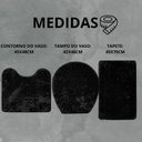 Ver imagem 4 de Kit 3 Peças Banheiro Tapete Classic Preto Black
