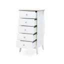 Ver imagem 2 de Cômoda Organizadora Alta de Madeira 5 Gavetas Barroco - Iaza Moveis