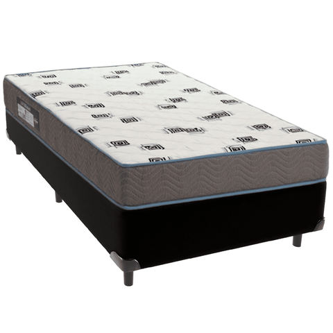 Cama Box e Colchão Light Espuma D33 Solteiro Ortobom: Preto