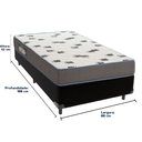 Ver imagem 3 de Cama Box e Colchão Light Espuma D33 Solteiro Ortobom: Preto