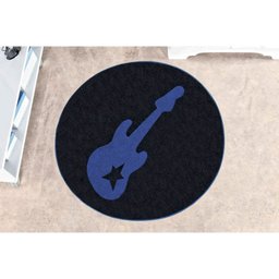 Tapete Formato Big Guitarra Azul Royal - 1 Tapete Formato Big Guitarra Azul Royal - 1