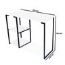 Escrivaninha Mesa Industrial Nic 90 Cm Preto e Tampo Branco - 8