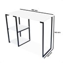 Ver mais imagens de Escrivaninha Mesa Industrial Nic 90 Cm Preto e Tampo Branco