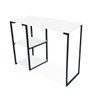 Escrivaninha Mesa Industrial Nic 90 Cm Preto e Tampo Branco - 3