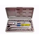 Ver imagem 1 de Jogo Chave Soquete Cachimbo Catraca Reversível 40 Pçs Maleta