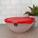 Ver imagem 7 de Kit 2 Potes com Tampa 2,3l Redondo Crippa Bacia Alimentos Frutas Plástico Vermelho