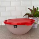 Ver imagem 5 de Kit 2 Potes com Tampa 2,3l Redondo Crippa Bacia Alimentos Frutas Plástico Vermelho