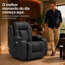 Ver imagem 5 de Poltrona do Papai Reclinável Elétrica Austin com Massagem Aquecimento Entrada USB/USB-C PU Preto G94