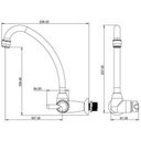 Ver imagem 2 de Torneira Cozinha Parede Cromada Bric 1168 F31 CR