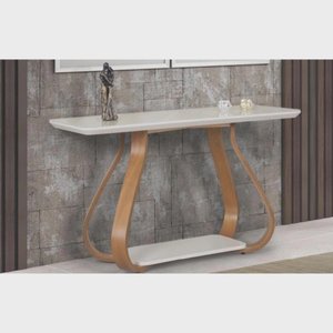 Aparador Decorativo com Vidro Laqueado 1,20x0,40 Off - Base Cebola
