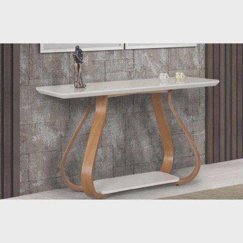 Aparador Decorativo com Vidro Laqueado 1,20x0,40 Off - Base Cebola