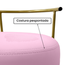 Ver imagem 6 de Kit 2 Banqueta para Penteadeira Quarto Base de Ferro Corino:rosa Claro
