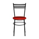 Ver imagem 2 de Cadeira Epoxi Preta para Cozinha:vermelho