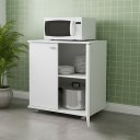 Ver imagem 4 de Balcão para Cozinha 2 Portas com Rodízios BL3300 Branco
