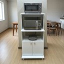 Ver imagem 1 de Balcão para Cozinha 2 Portas 2 Nichos para Forno e Microondas BL3301 Branco