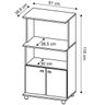 Balcão para Cozinha 2 Portas 2 Nichos para Forno e Microondas Bl3301 - 3