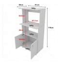 Ver imagem 4 de Balcão para Cozinha 2 Portas 2 Nichos para Forno e Microondas BL3301 Branco