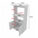Ver imagem 4 de Balcão para Cozinha 2 Portas 2 Nichos para Forno e Microondas BL3301 Branco