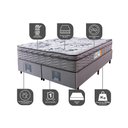 Ver imagem 3 de Cama Box King Colchão Ortofirm + Box 193x203x67 One Face Espuma D45 Cinza